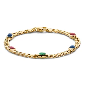Armband geelgoud edelsteen