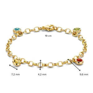 Armband geelgoud edelsteen