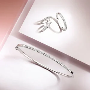 Armband witgoud briljant 0,96 crt.