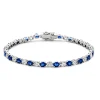 Armband witgoud briljant/saffier
