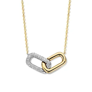 Collier bicolor briljant 0,26 crt.