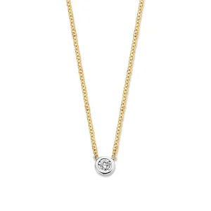 Collier bicolor briljant 0,07 crt.