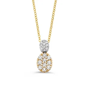 Collier bicolor briljant 0,53 crt.