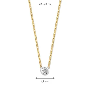 Collier bicolor briljant 0,07 crt.