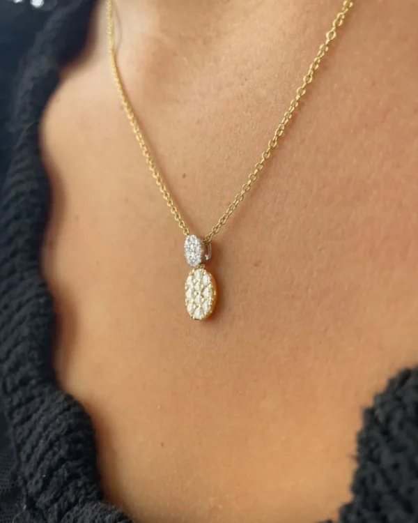 Collier bicolor briljant 0,53 crt.