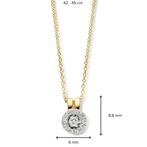 Collier bicolor briljant 0,12 crt.
