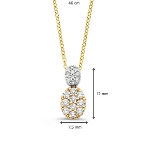 Collier bicolor briljant 0,53 crt.