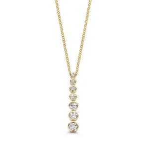 Collier geelgoud briljant 0,50 crt.