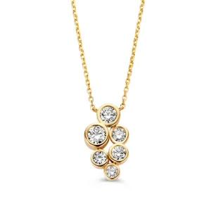 Collier geelgoud briljant 0,81 crt.