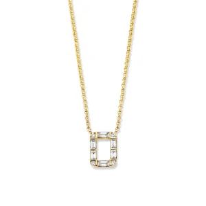 Collier geelgoud briljant 0,17 crt.