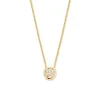 Collier geelgoud briljant 0,09 crt.