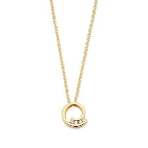 Collier geelgoud briljant 0,03 crt.