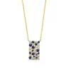 Collier geelgoud briljant+saffier