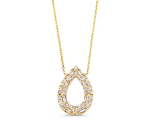 Collier geelgoud briljant 0,81 crt.