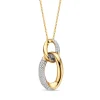 Collier geelgoud briljant 0,39 crt.