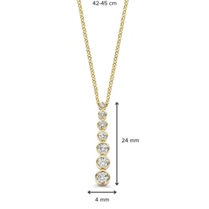 Collier geelgoud briljant 0,50 crt.