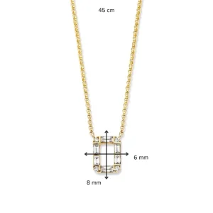 Collier geelgoud briljant 0,17 crt.