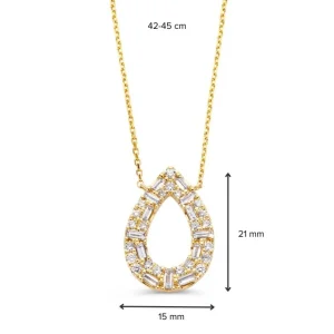 Collier geelgoud briljant 0,81 crt.