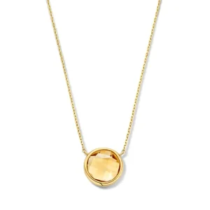 Collier geelgoud citrien