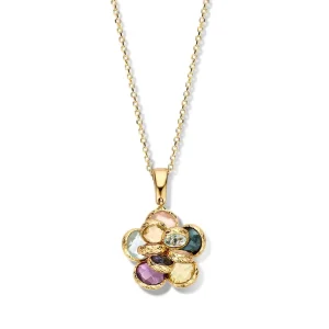 Collier geelgoud edelsteen