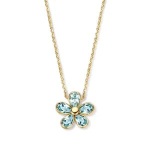 Collier geelgoud edelsteen