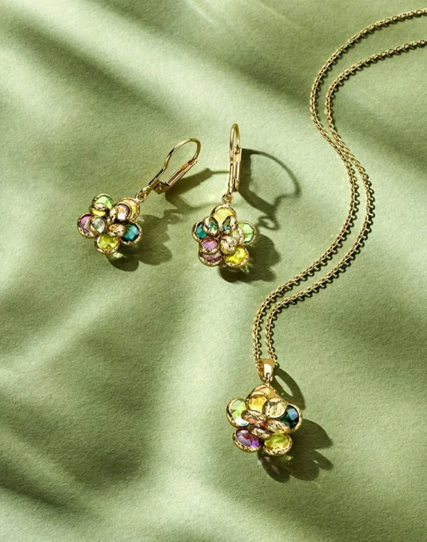 Collier geelgoud edelsteen