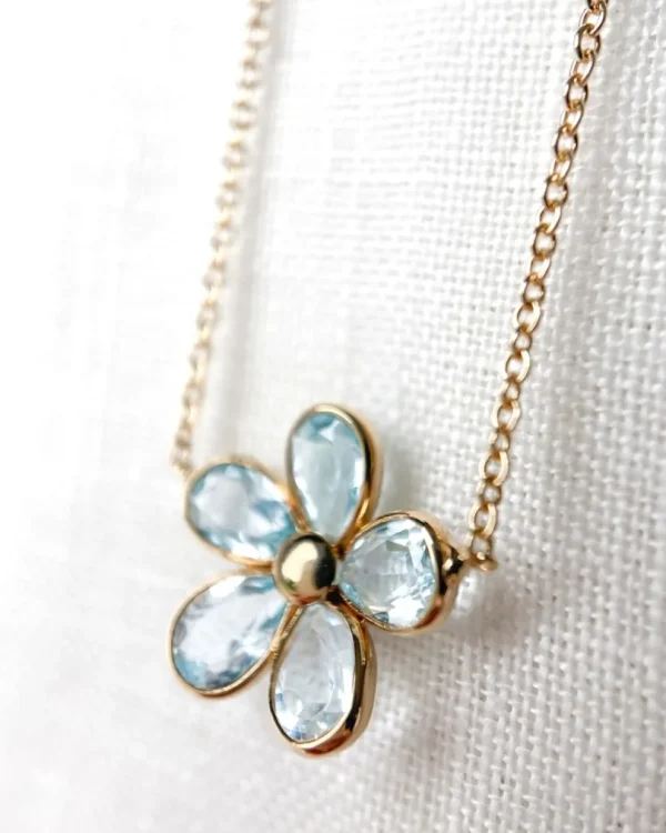 Collier geelgoud edelsteen