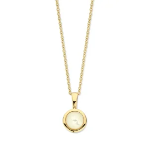 Collier geelgoud parelmoer
