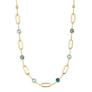 Collier geelgoud topaas
