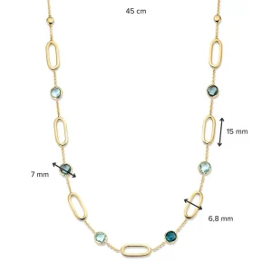 Collier geelgoud topaas
