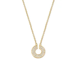 CP117177 Gouden ketting met diamant.