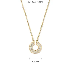CP117177 Gouden ketting met diamant.