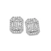 Diamanten oorbellen met baguette diamant | Excellent Jewelry
