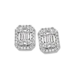 Diamanten oorbellen met baguette diamant | Excellent Jewelry