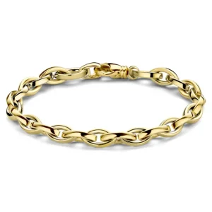 Geelgouden schakelarmband | Gouden armbanden | Excellent Jewelry