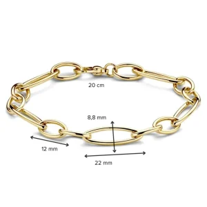 Geelgouden schakelarmband | Gouden armbanden | Excellent Jewelry