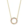 Gouden ketting met regenboog saffier