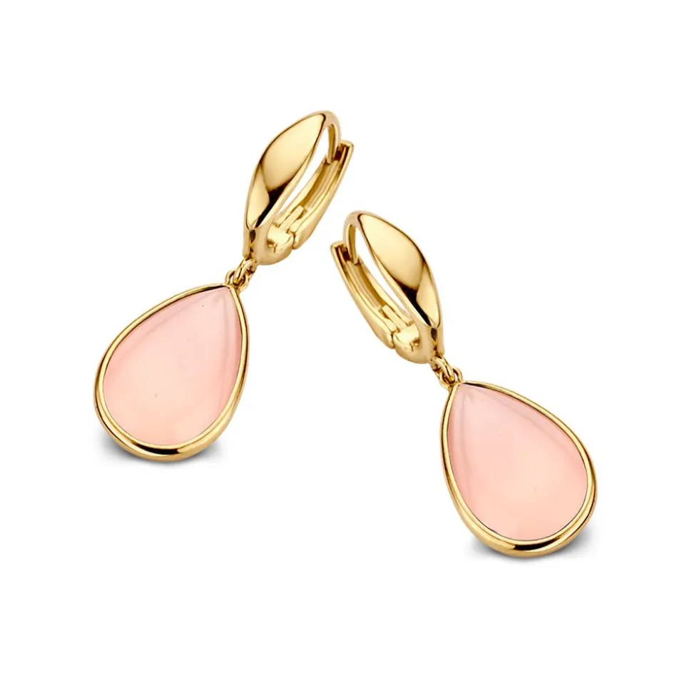 gouden_oorbellen_met_roze_0.webp Gouden oorbellen met roze chalcedoon