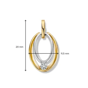 Hanger bicolor zirkonia