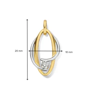 Hanger bicolor zirkonia