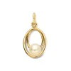 Hanger geelgoud parel