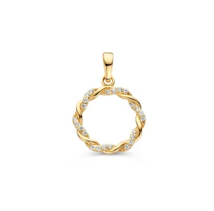 Hanger geelgoud zirkonia