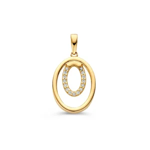 Hanger geelgoud zirkonia
