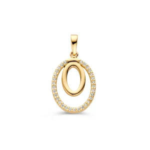 Hanger geelgoud zirkonia