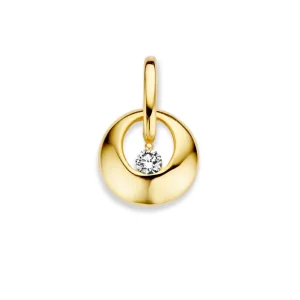 Hanger geelgoud zirkonia