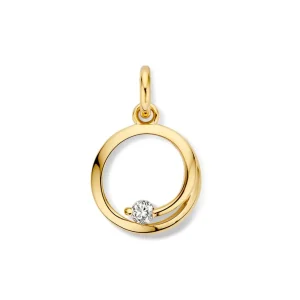 Hanger geelgoud zirkonia