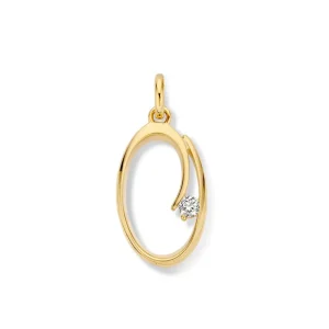 Hanger geelgoud zirkonia