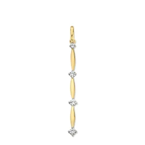 Hanger geelgoud zirkonia