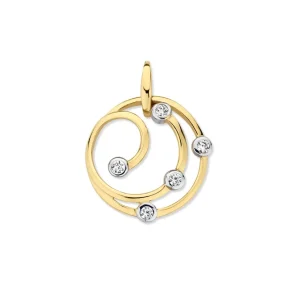 Hanger geelgoud zirkonia