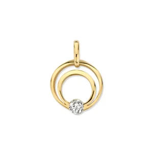 Hanger geelgoud zirkonia